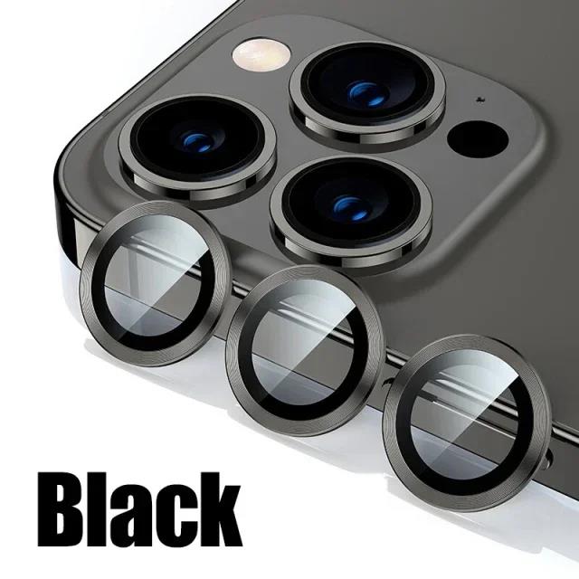 3Pcs Metal Camera Lens Protection For iPhone 16 15 14 13 Plus Pro Max Lens Glass For iPhone 15 14 PM 13 Mini Tempered Glass Film 4
