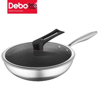 Антипригарная сковорода Debo из нержавеющей стали 316 с сотовым дном