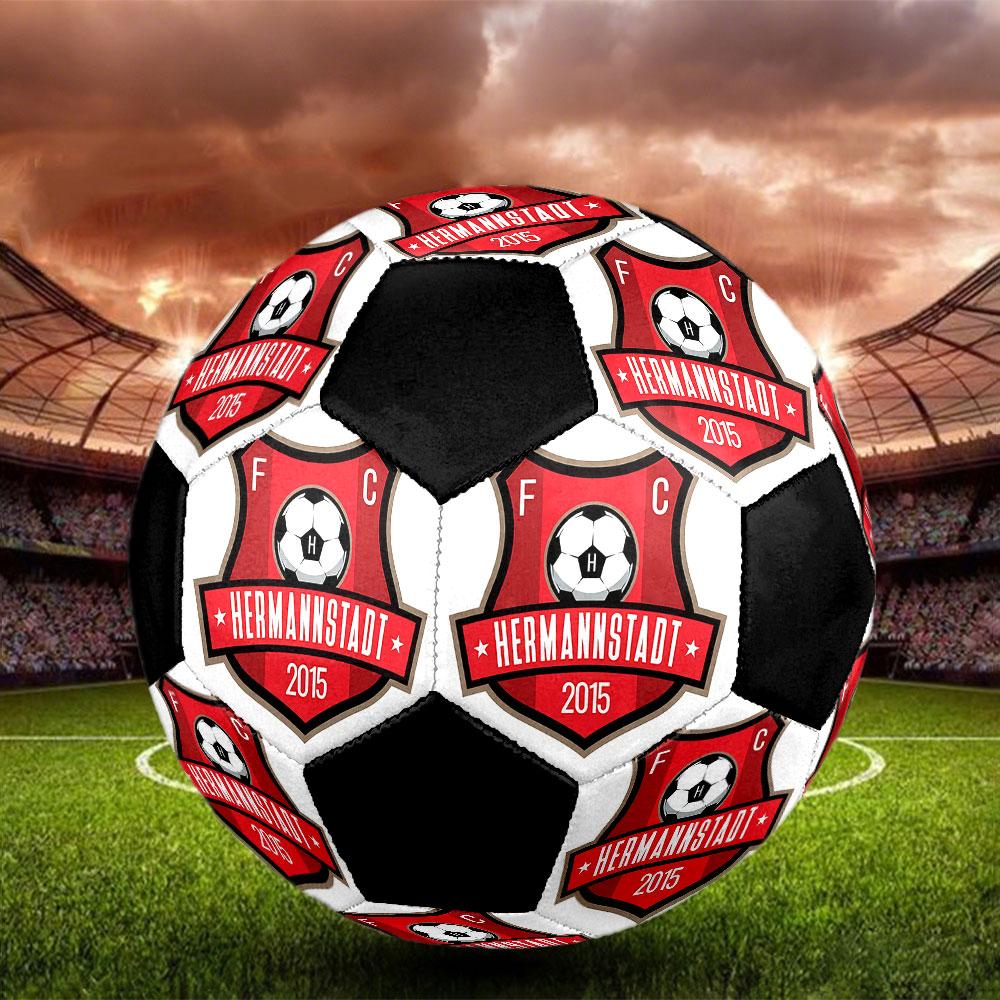 1PC FC Hermannstadt size 5 soccer ball PrahaIndoor Soccer Ball Colorful All Ages Machine Stitched PVC Competition Ready Durable High-Bounce