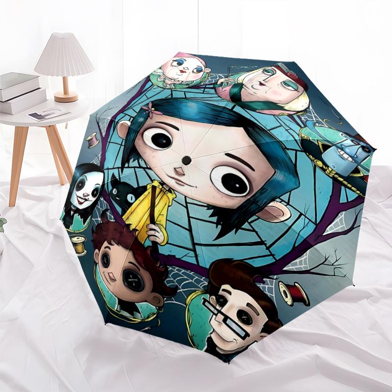 1pc Coraline (2) Umbrella, Sun Protection, And UV Shielding. It Has Eight Sturdy Ribs for Outdoor Use And Perfect Gift