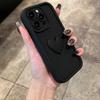 Love Heart 3D Cute Shockproof Thick Soft Silicone Case for Women Girls Compatible with iPhone Case (Black,iPhone 15 Pro)
