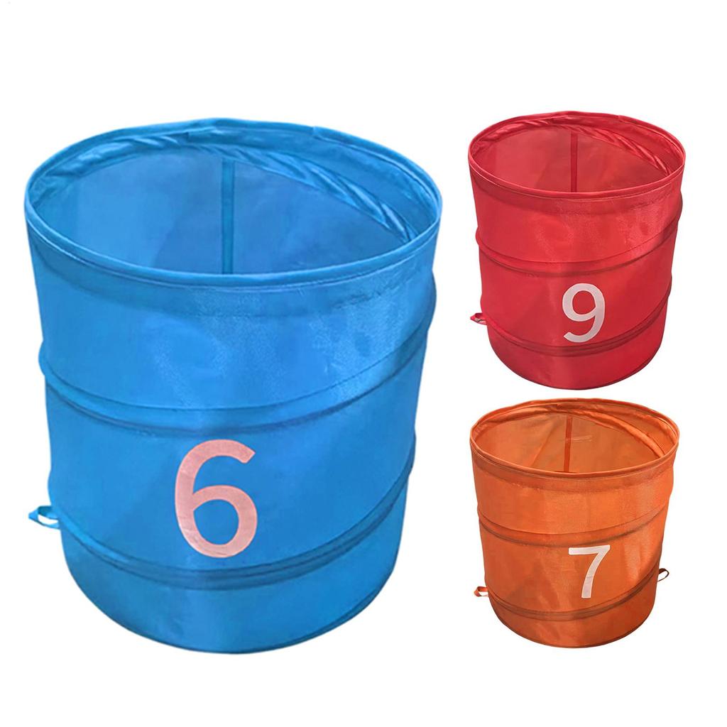Golf Game Storage Bucket Foldable Outdoor Golf Chipping Game Bucket Portable Organizer Ball Sport Equipment for Lawn Park Beach