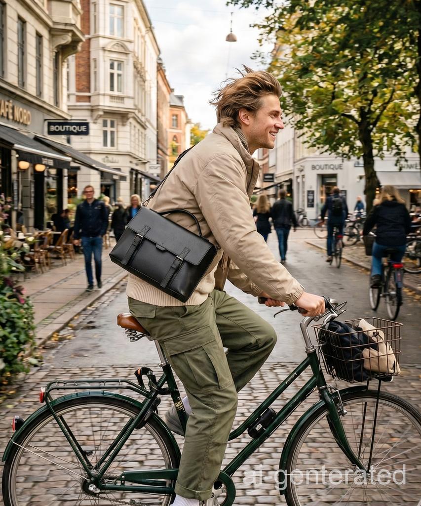 Bedford11Th Polygon Double Belted Satchel Bag [Black Combo]
