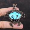 Подвеска из бирюзы Аризоны, обернутая медной проволокой, ювелирное изделие, подвеска из драгоценных камней, ювелирное изделие из черепахи, подвеска ручной работы, обернутая медной проволокой, для подарков