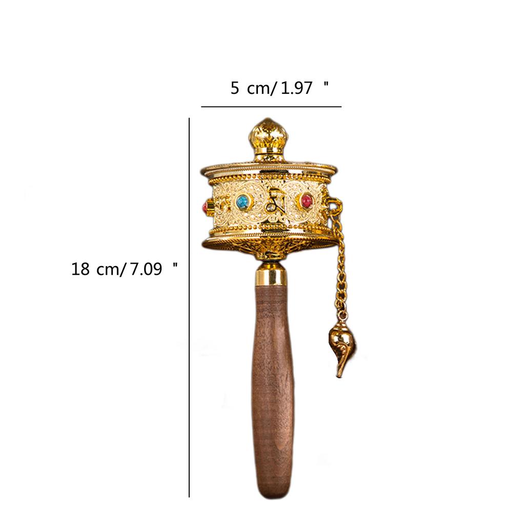 Тибетский молитвенный барабан Ручной молитвенный барабан Тибетский буддизм Шестисловные мантры Ручной буддийский молитвенный барабан