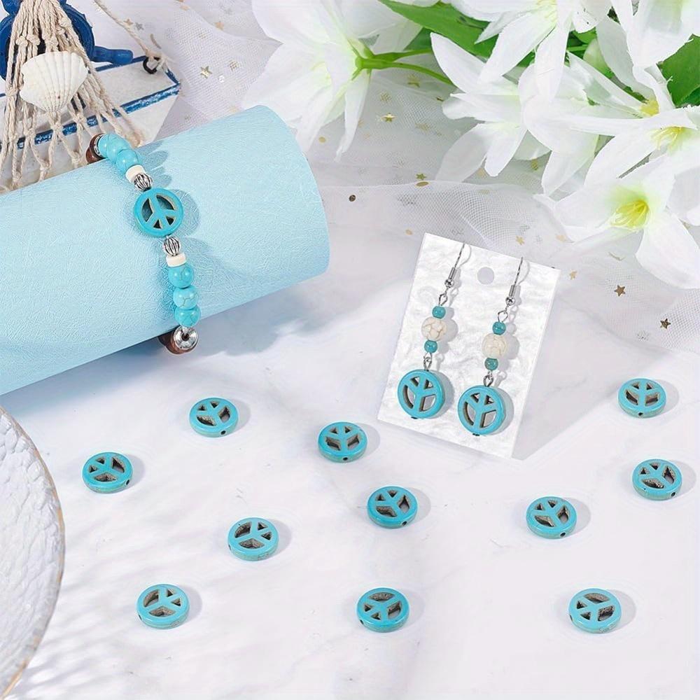 20/50/100 шт. Бусины с логотипом мира, плоские круглые каменные бусины, разнесенные ювелирные изделия, свободные бусины, серьги, браслеты, ожерелья своими руками