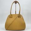 LOEWE Сумка-тоут Anagram Сумка через плечо Полумесяц Тисненый логотип Натуральная кожа Желто-коричневый