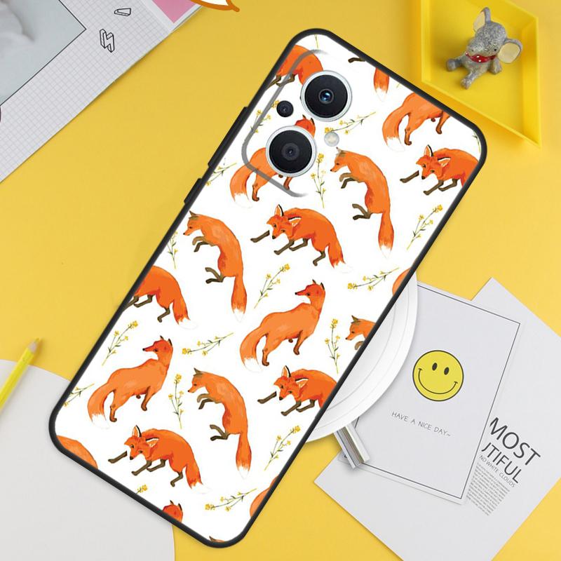 Мультяшные лисы Животное Для OPPO Reno 8T 11F 12F 13F 14F 7 8 Lite 10 11 12 13 14 Pro OPPO Find X9 X8 X5 X6 Pro Чехол