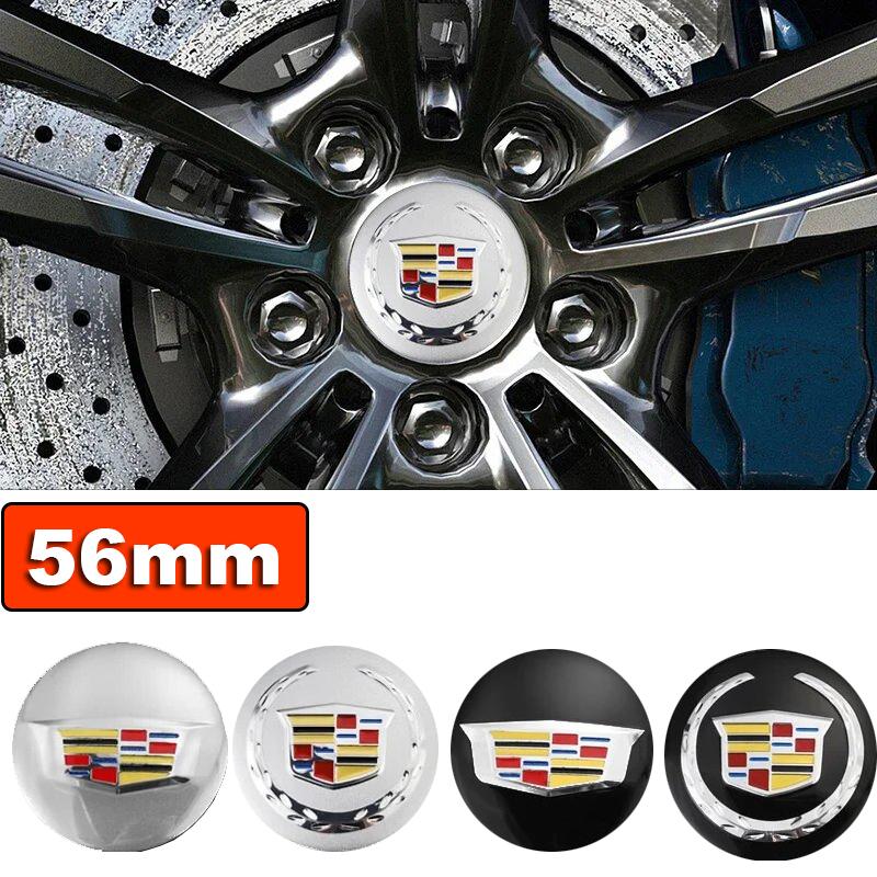 4pcs 56mm Car Wheel Center Emblem Sticker Hub Logo Badge for Cadillac ATS BLS CT4 CT5 CT6 CTS ESCALADE STS XLR XT5 XT6 XTS