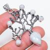 Natural Moonstone Gemstone 925 Sterling Silver Jewelry Pendant 2.84" v2E40