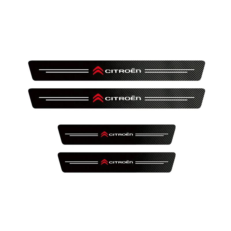 AXSR8 Carbon Fiber Protective Film for Citroen DS SPIRIT DS5 DS6 DS3 DS4 DS7 C3 Elysee Car Door Sill Scuff Plate Sticker Accessories