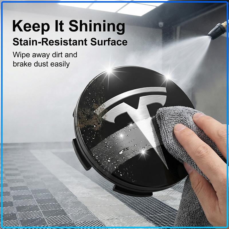 4Pcs 60mm Car Wheel Center Hub Caps Badge Accessories For Tesla Model 3 Model S Model X Model Y Roadster Performance Decor
