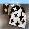 Fashion Star Pattern Neutral Casual Warm Knitted Hat For Autumn And Winter