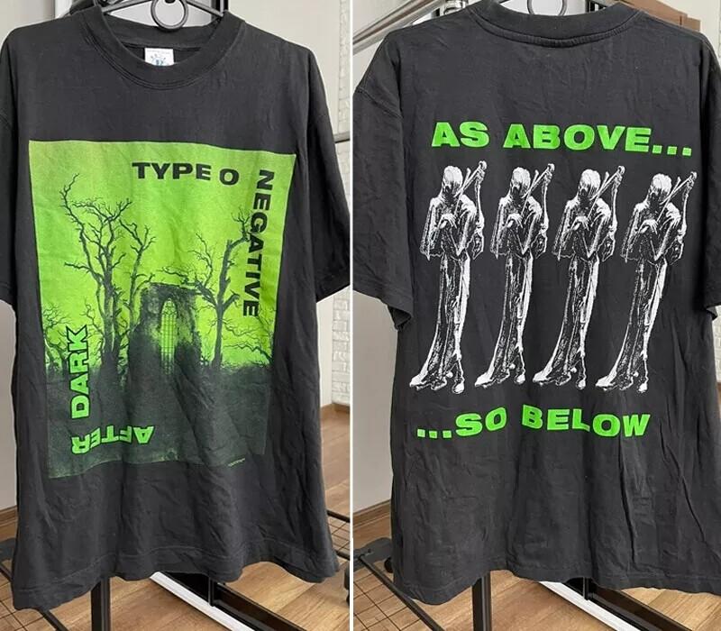 Unisex Cotton Short Sleeve 1998 Type O Negative After Dark 2 Side Band Black Unisex Tshirt Reprint S-5XL