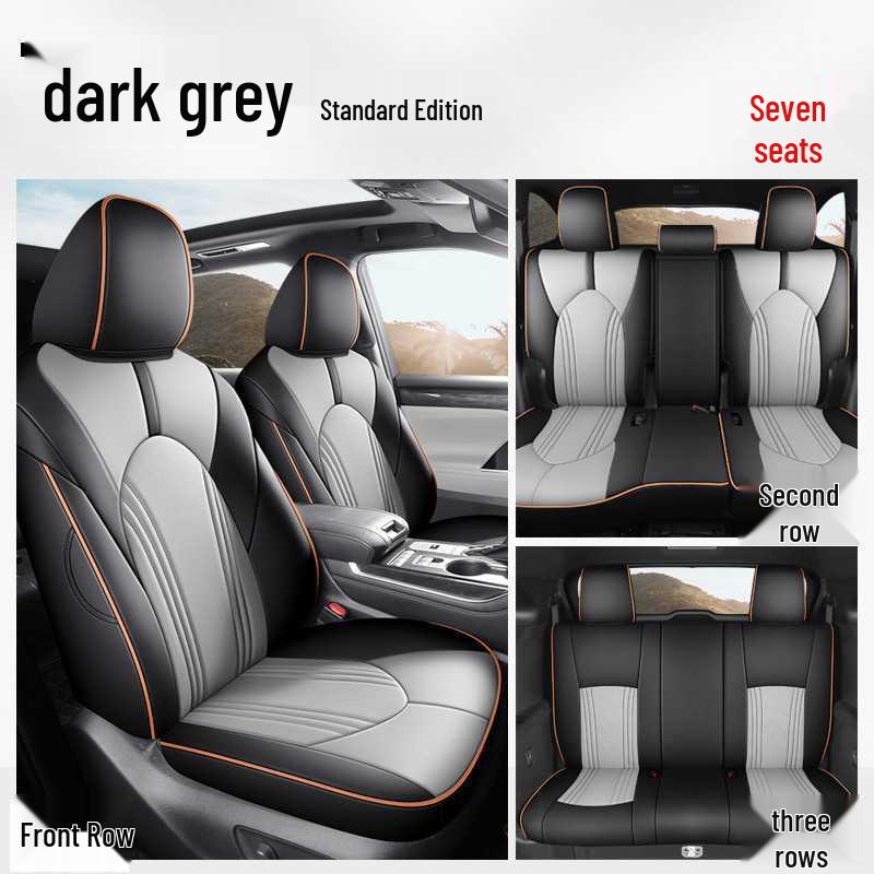 Toyota Highlander Car Seat Cushion Set: 5-Seater and 7-Seater All-Season Full Coverage Interior Accessories