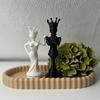 2 шт. Король и Королева Шахматная Пара Декор Украшения 3D Печатные Статуэтки для Подарка на День Святого Валентина Домашний Декор