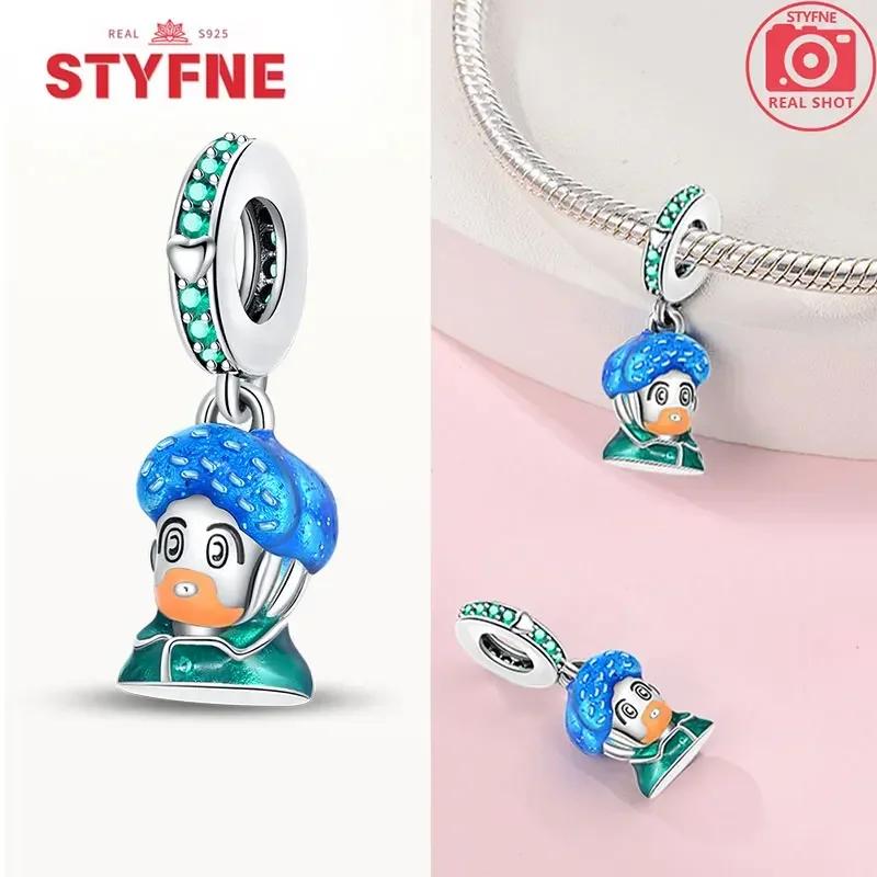 Медьоригинал Звездное небо Подсолнух Зеленое пшеничное поле Масляная живопись Подвески Бусины Для женщин DIY Изящные украшения Подарок