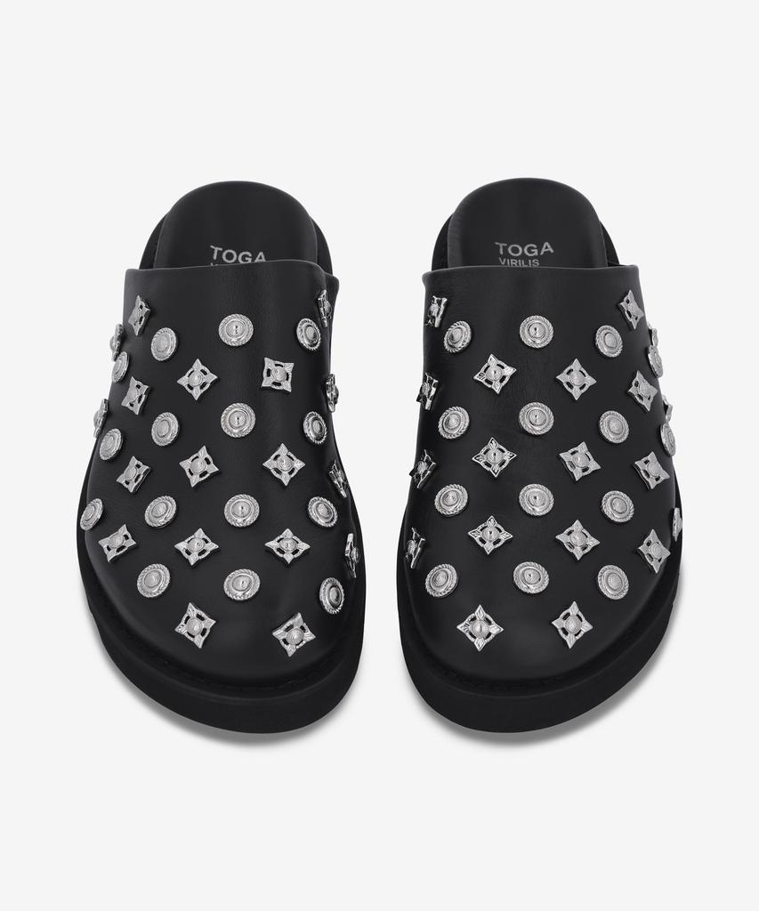 Toga [Toga Virilis] Eyelet Metal Sabo Slide - Black / Aj1156Black