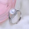 FENASY Натуральные пресноводные жемчужные кольца для женщин Модные вечерние регулируемые серебряные кольца Подарки на день рождения
