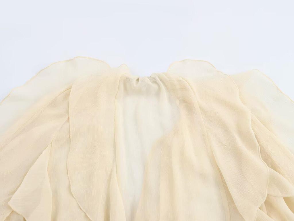 TAOP&ZA Женская летняя блузка с многослойными оборками