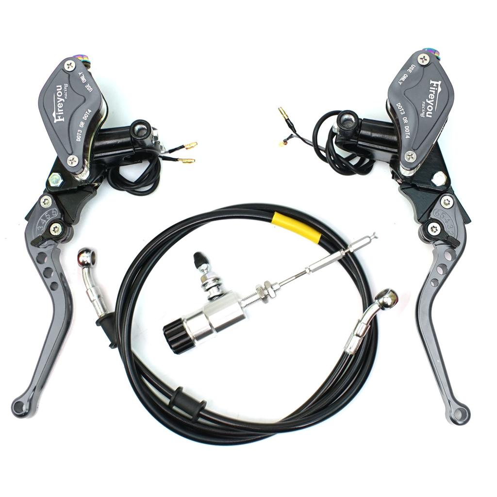 Motorcycle Hydraulic Clutch Kit Brake Master Cylinder Brake Hose Kit for Honda Yamaha Kawasaki Suzuki Italika