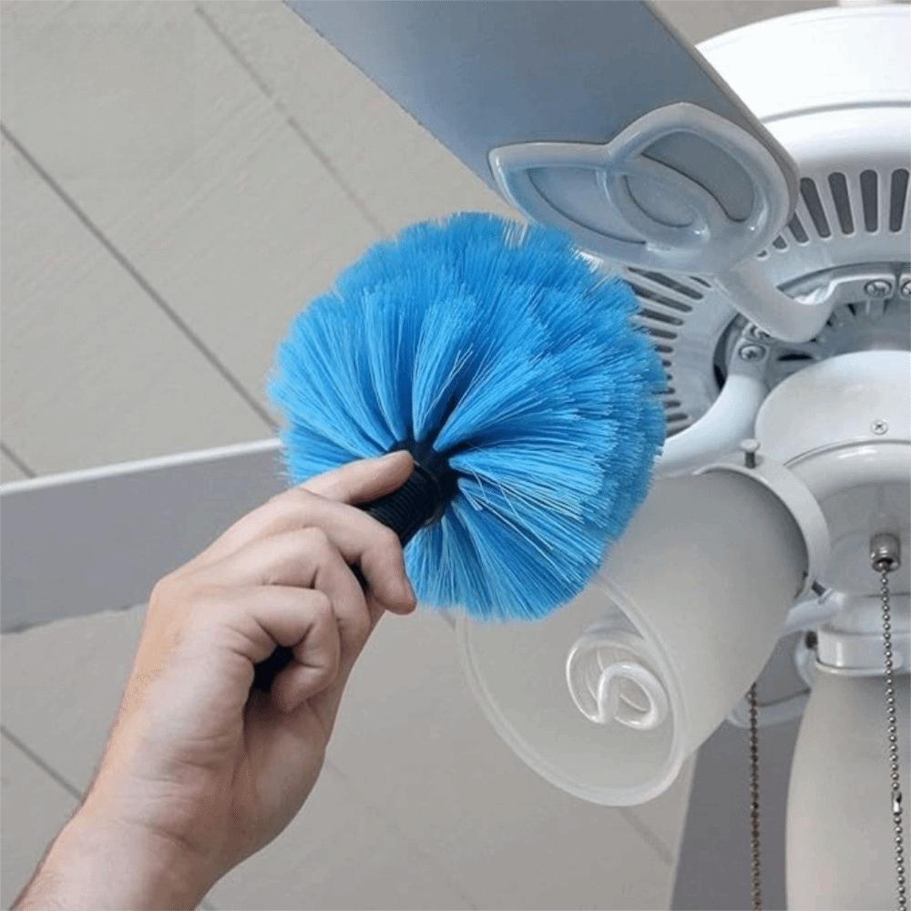 High Areas Round Head Brush Plastic Long Handle Brush Practical Ceiling Duster Gutter Cleaning