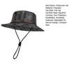 Unisex Fisherman Hat Extra Large Brim Adjustable Fit Hiking Bucket Hat Windproof Buckle Washed Denim Outdoor Travel UV Blocking