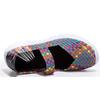 Women's Fashion Casual Rainbow Ladies Summer Sports Runnings Woven Mesh Flat Shoes