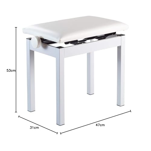 KORG PC-300 WH Adjustable Piano Stool, White