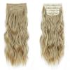 MERISIHAIR Pure Black Women Long Wavy Hair Extensions Synthetic Fiber Natural Wavy 4 Pieces Clip On Hairpiece Daily Wear
