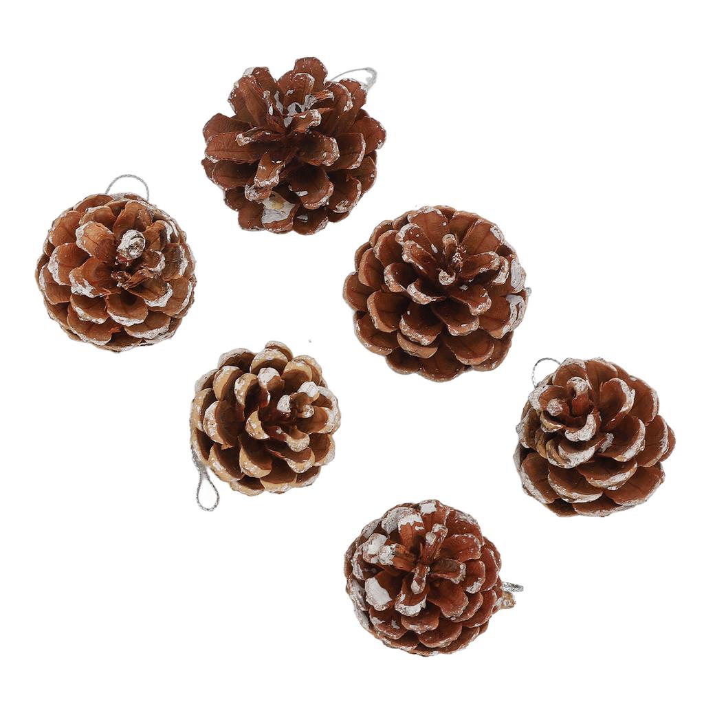48pcs Christmas Pine Cones Ornaments with String Rustic Pine Cones Fall Decoration for DIY Crafts