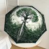 1pc Tree of Life Sword Automatic Open/Close Umbrella with Windproof, 8-Rib Sturdy Canopy, Durable Ribs, Fashionable Design1230A