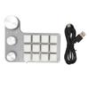 Programmable Keypad 12 Keys 3 Knobs Blue Switch Mechanical Memory Function Mini Keypad for Working