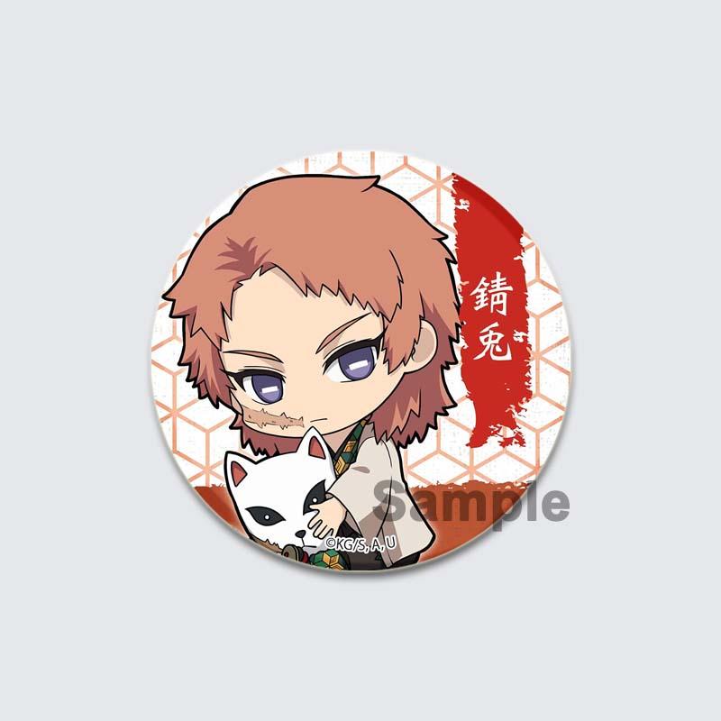 32/44/58mm Kamado Tanjirou Hashibira Inosuke Pin Kochou Shinobu Kamado Nezuko Tsuyuri Kanao Agatsuma Zenitsu Anime Brooche Handmade Demon Slayer Badge