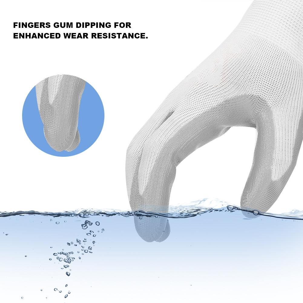 12 Pairs Professional Nitrile Gloves Wear Resistant Safety Hand Protective Work Gloves