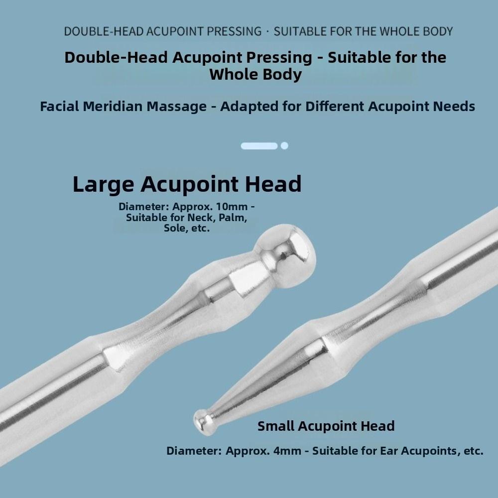 Self-Care Tool Acupuncture Pen Dual Head Design Dual Head Massager Acupressure Bar  Facial Care