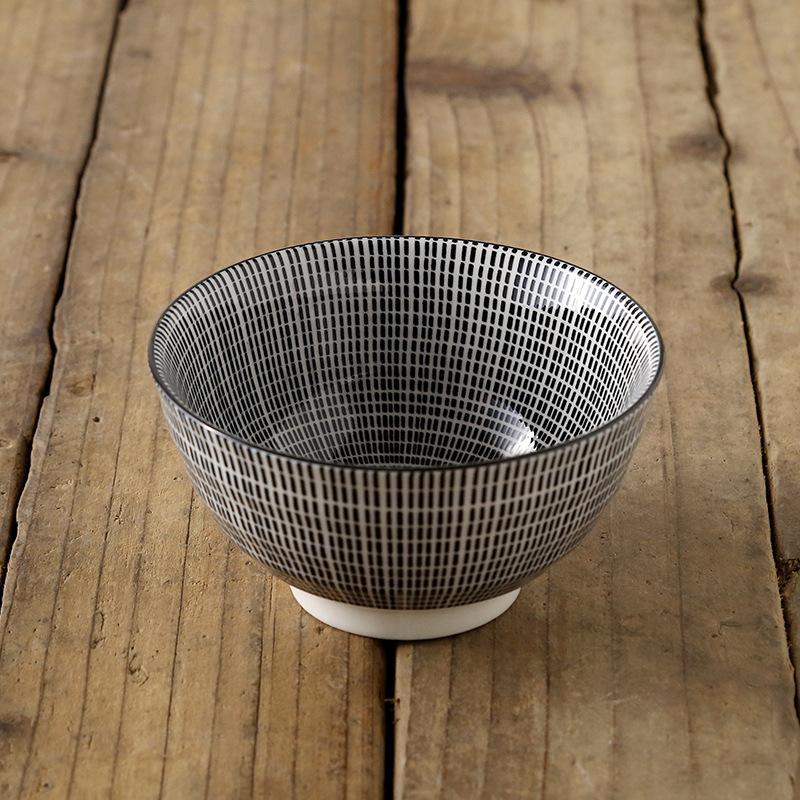 4,5-дюймовая керамическая пиала для риса в японском стиле, посуда, бытовая кухонная, ресторанная, круглая, противоожоговая, для лапши, супа, 2025 новинка