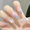 Wear Fake Nails, Pearl Butterflies, Wear Nail Pads, Manicure Length And Width, Ballet Nail, French Fake Nail Drill Manicure