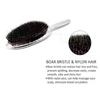 Oval Shape Hair Brush PS Hairdressing Massage Comb Boar Bristle Paddle Hair Brush  Hairdressing