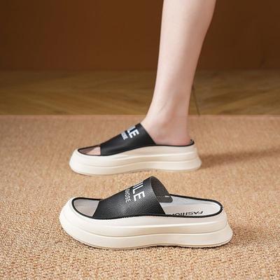 Женские летние тапочки, роскошные домашние тапочки из искусственной кожи для дома, женские удобные тапочки на платформе, мягкие босые, для улицы