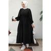Benay Floor Detail Hijab Dress 1102- Black