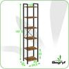 Regał Ciemny Brąz Na Książki Wąski Loft Vr37 40X30X187,5 Begryf