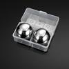 BtcFu Ice Balls, Ice Cubes, No-Melt Ice, Set of 2, Reusable Stainless Steel Ice, Whiskey Gift (Box of 2)