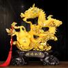 Украшение в виде дракона Простой домашний счастливый золотой дракон Гостиная Крыльцо Офис Настольное украшение Талисман Подарок на новоселье