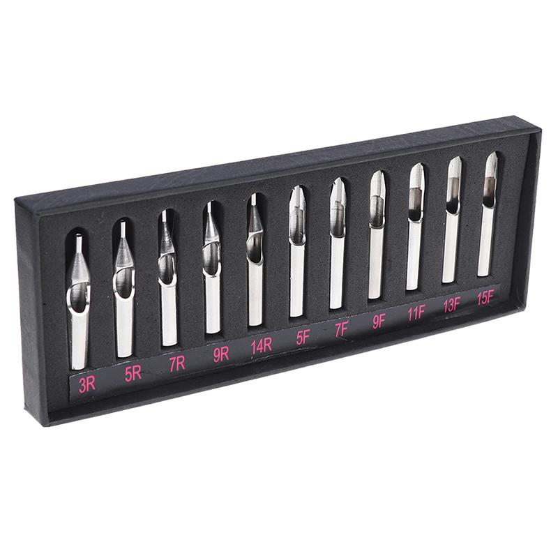 11 шт. набор насадок для тату-машинки из нержавеющей стали для рукоятки тату-машинки