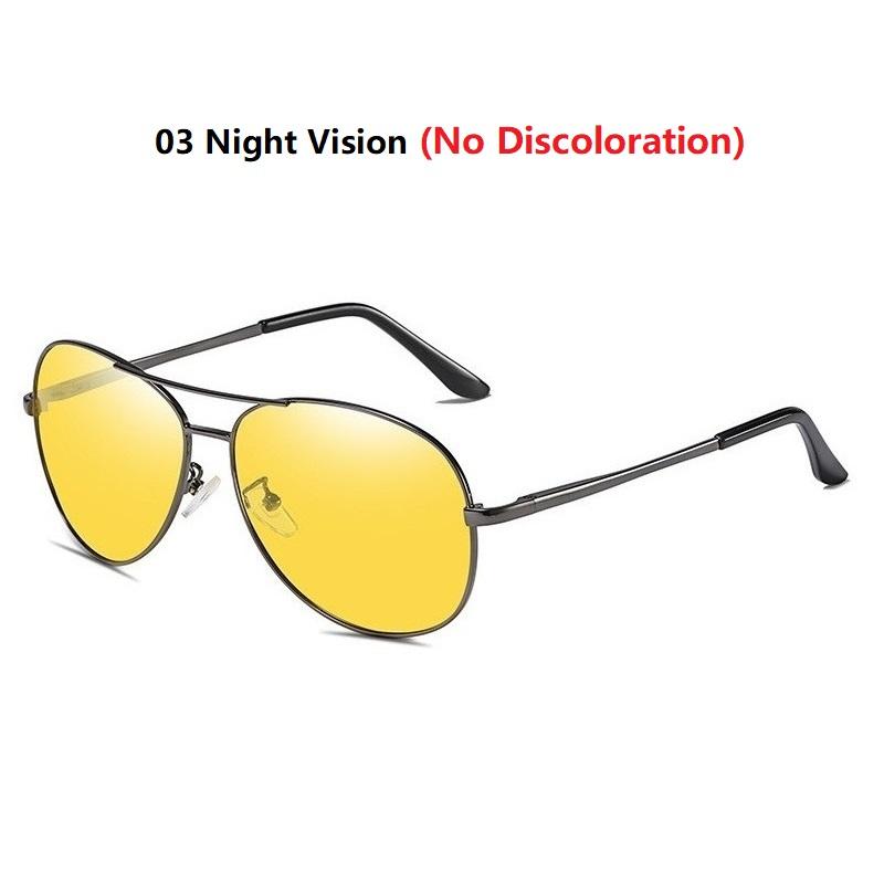 Luxury Pochromic Pilot Polarized Sunglasses Men Women Driving Chameleon Sun Glasses Change Color Day And Night UV400 Eyewear