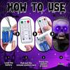Indoor Outdoor Festive Decor 6Pcs Halloween LED Glowing Eyes with Timer And Remote, Light Up Purple for Pumpkins Skeleton Eyes, Horror DIY Masques,