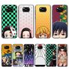 Аниме Demon Slayer для Xiaomi Poco X3 NFC F3 GT M3 M2 X2 F2 Pro C3 F1 Civi Mi Play Mix 3 A2 A1 6X 5X черный чехол для телефона
