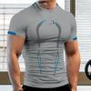 Летняя шикарная 3D-спортивная одежда с дышащей мужской спортивной футболкой для спортзала, повседневная одежда для фитнеса