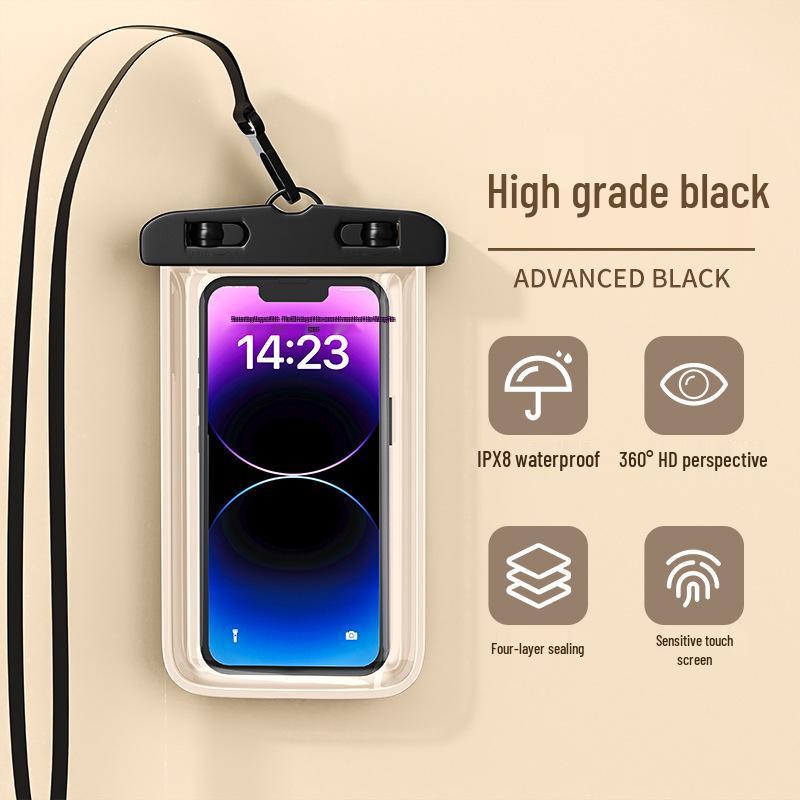 Водонепроницаемый чехол для телефона с сенсорным экраном для подводной фотографии со шнурком - Герметичный прозрачный чехол для плавания и рафтинга